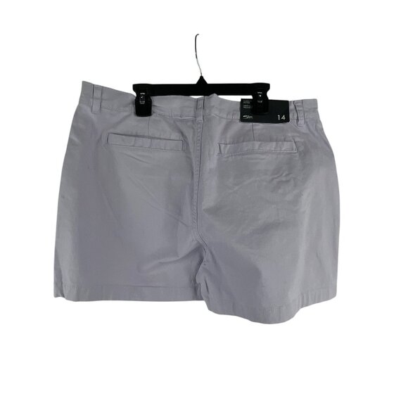 Silver Jeans Co. Womens Classic Fit Mid-Rise Shorts Sz 6 Light Gray Cotton Blend - Picture 7 of 7